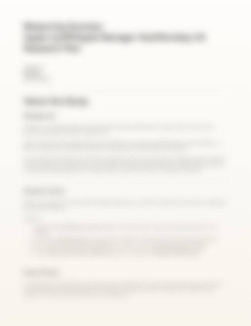 Research plan first page