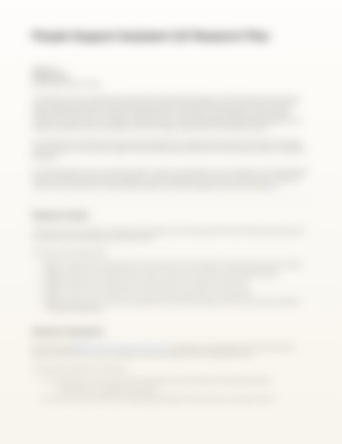 Research plan first page