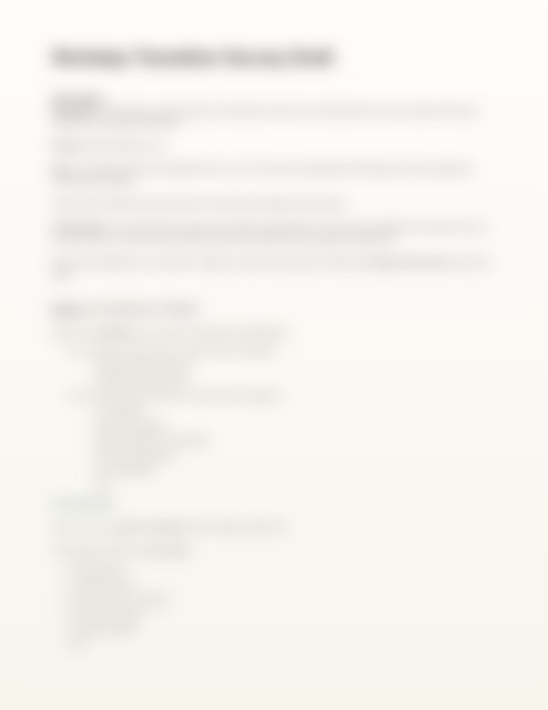 Survey first page